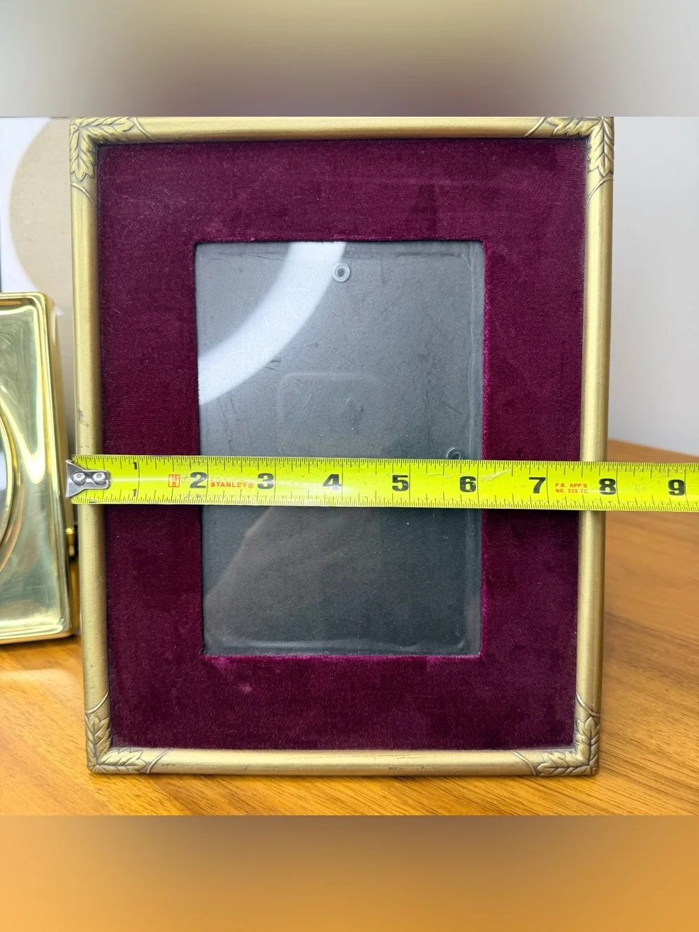 Vintage Gold Brass Photo Picture Frame Set of 3 Textured Smooth Mismatched